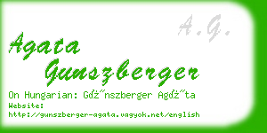 agata gunszberger business card